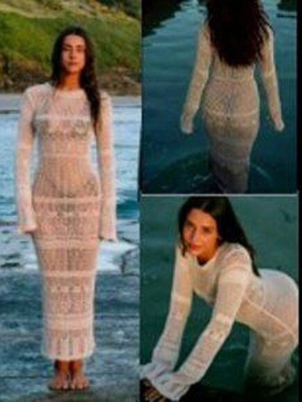 💋GORGEOUS BOHO CHIC💋Lace Crochet Maxi Dress on
